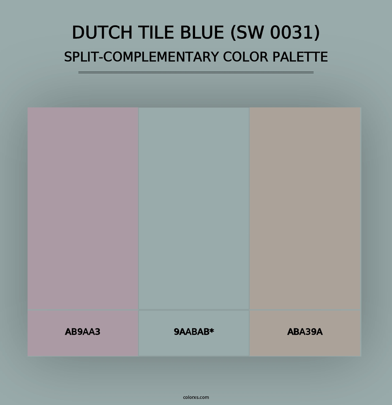 Dutch Tile Blue (SW 0031) - Split-Complementary Color Palette