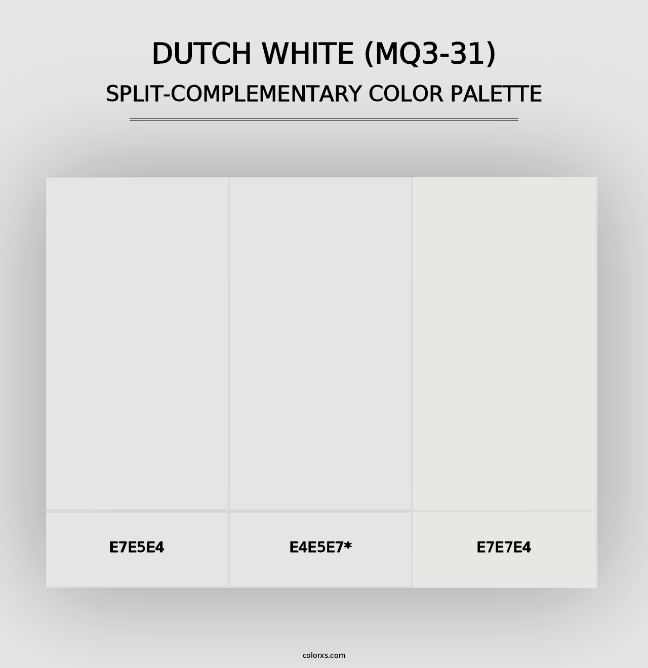 Dutch White (MQ3-31) - Split-Complementary Color Palette