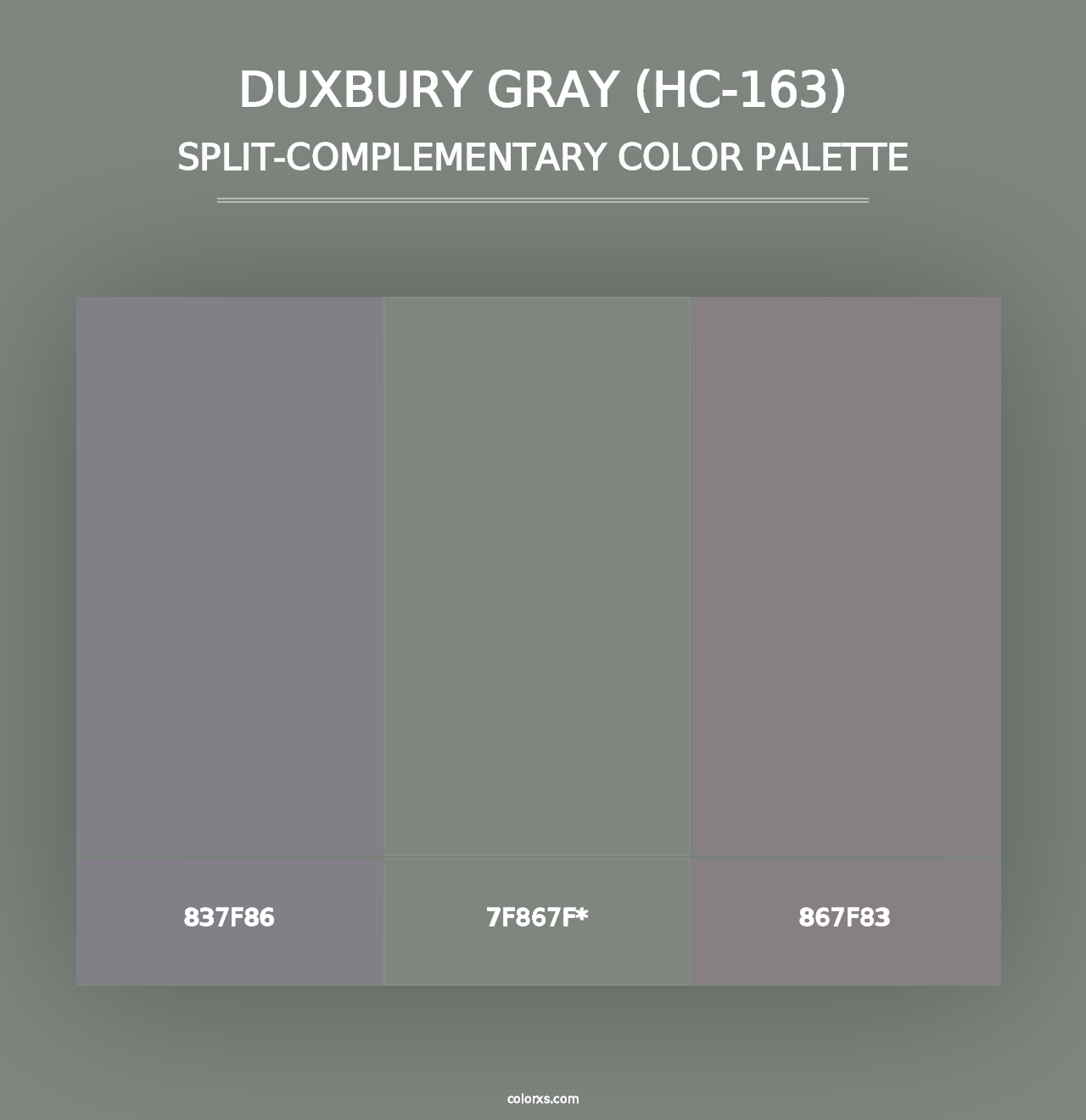 Duxbury Gray (HC-163) - Split-Complementary Color Palette