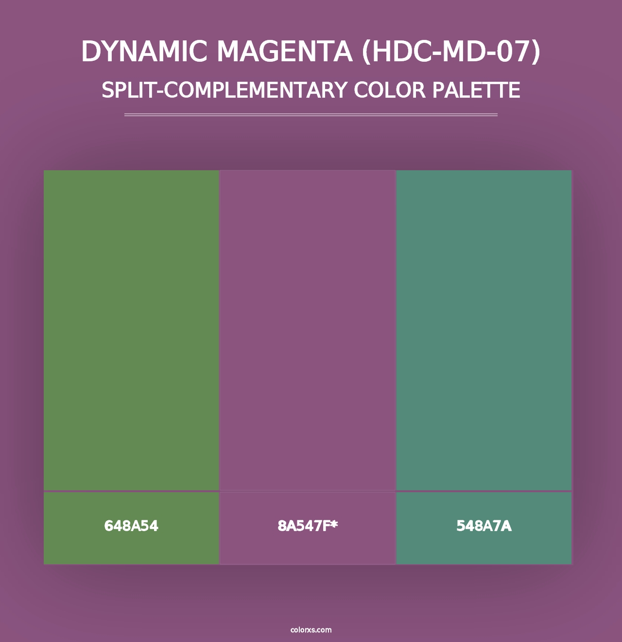 Dynamic Magenta (HDC-MD-07) - Split-Complementary Color Palette