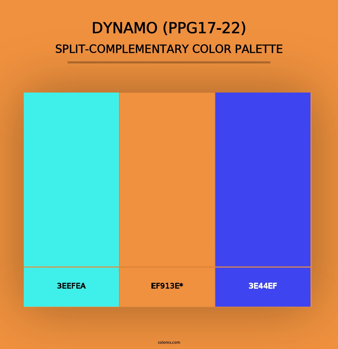 Dynamo (PPG17-22) - Split-Complementary Color Palette