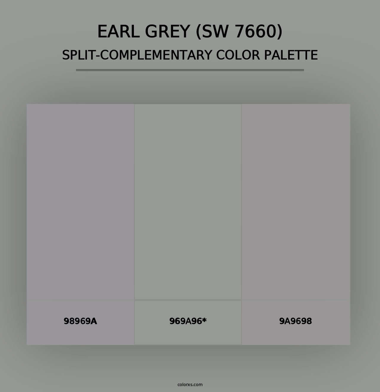 Earl Grey (SW 7660) - Split-Complementary Color Palette