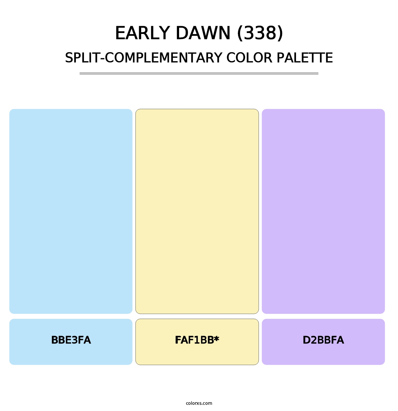 Early Dawn (338) - Split-Complementary Color Palette