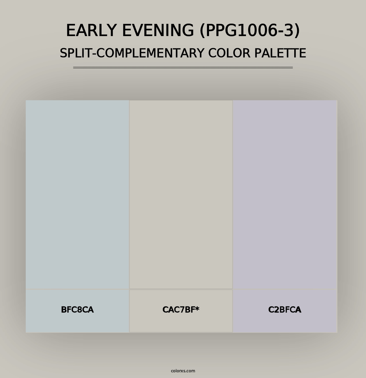 Early Evening (PPG1006-3) - Split-Complementary Color Palette