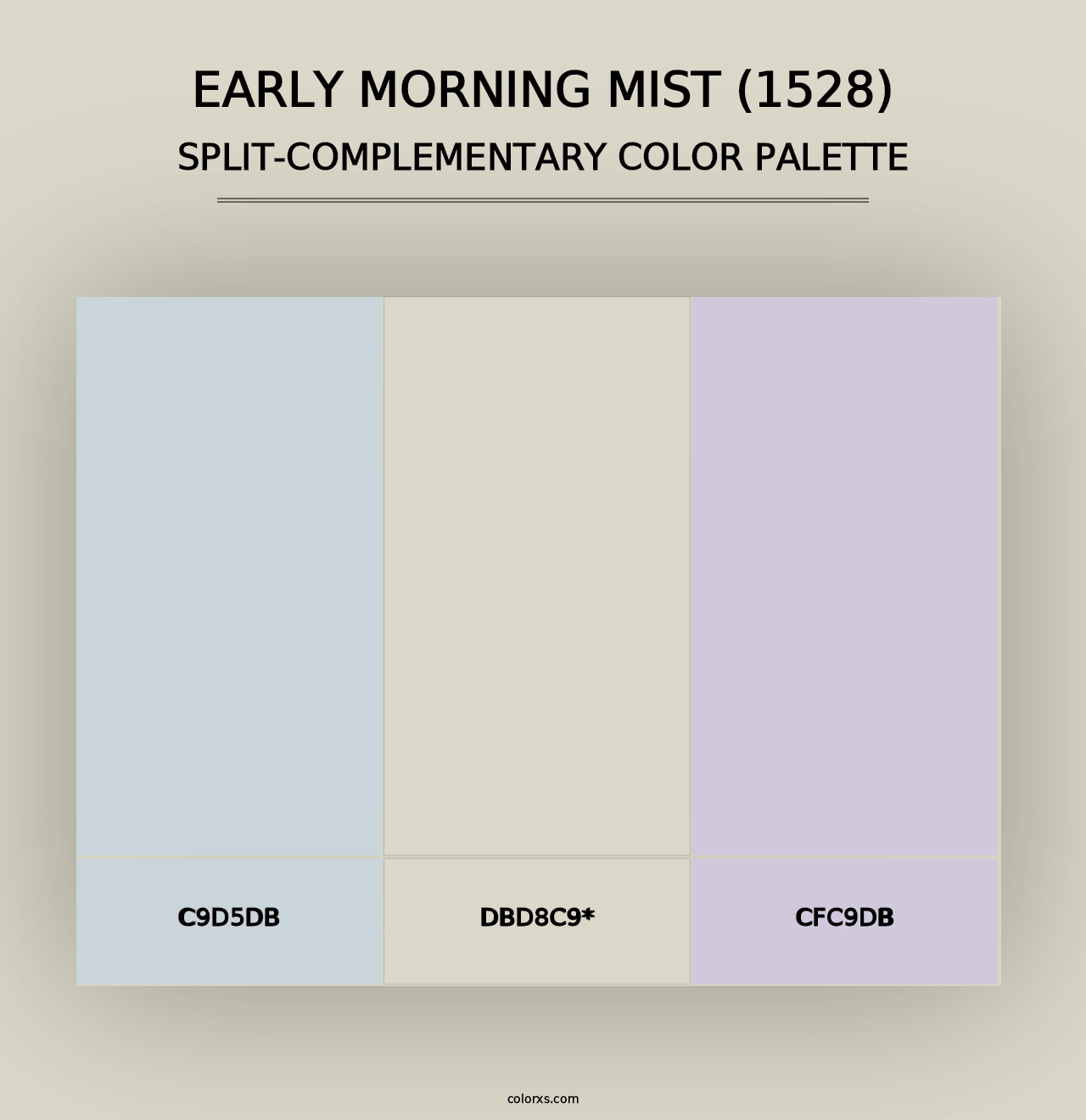 Early Morning Mist (1528) - Split-Complementary Color Palette