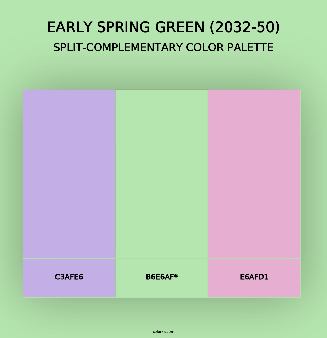 Early Spring Green (2032-50) - Split-Complementary Color Palette