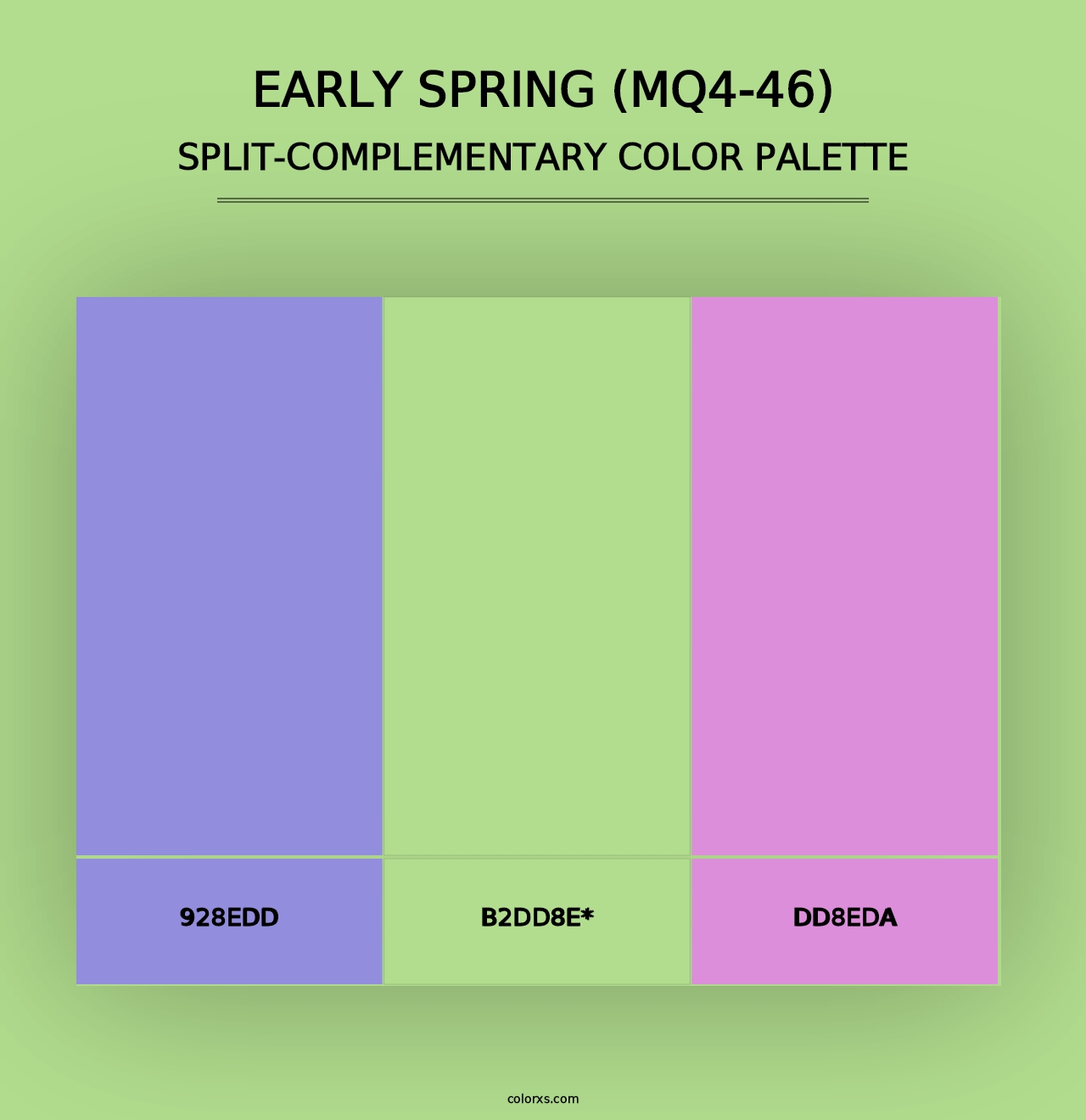 Early Spring (MQ4-46) - Split-Complementary Color Palette