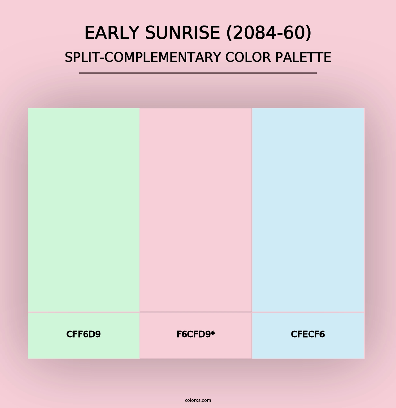 Early Sunrise (2084-60) - Split-Complementary Color Palette