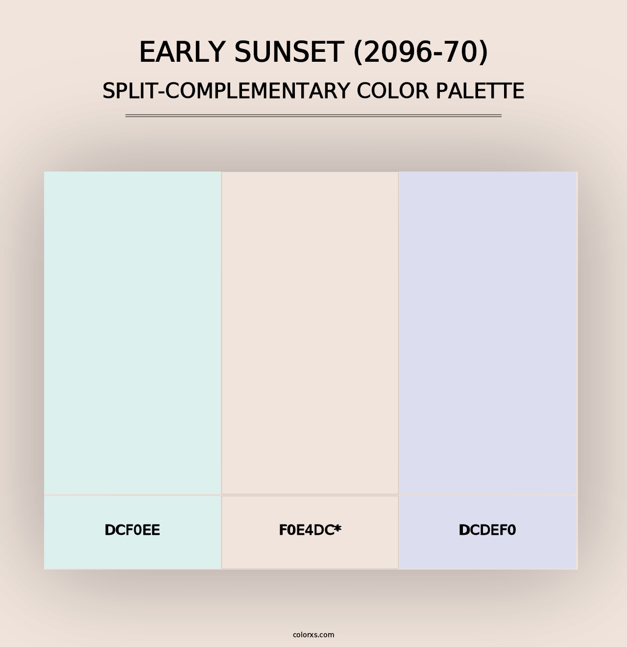 Early Sunset (2096-70) - Split-Complementary Color Palette