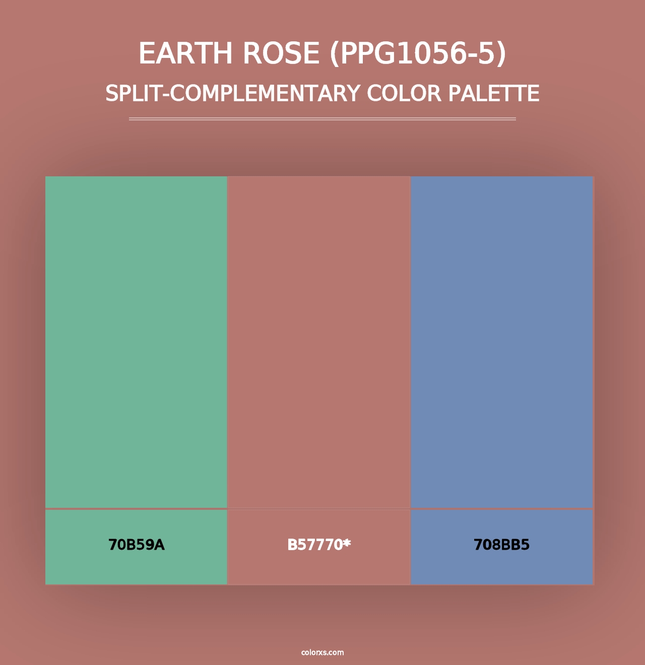 Earth Rose (PPG1056-5) - Split-Complementary Color Palette