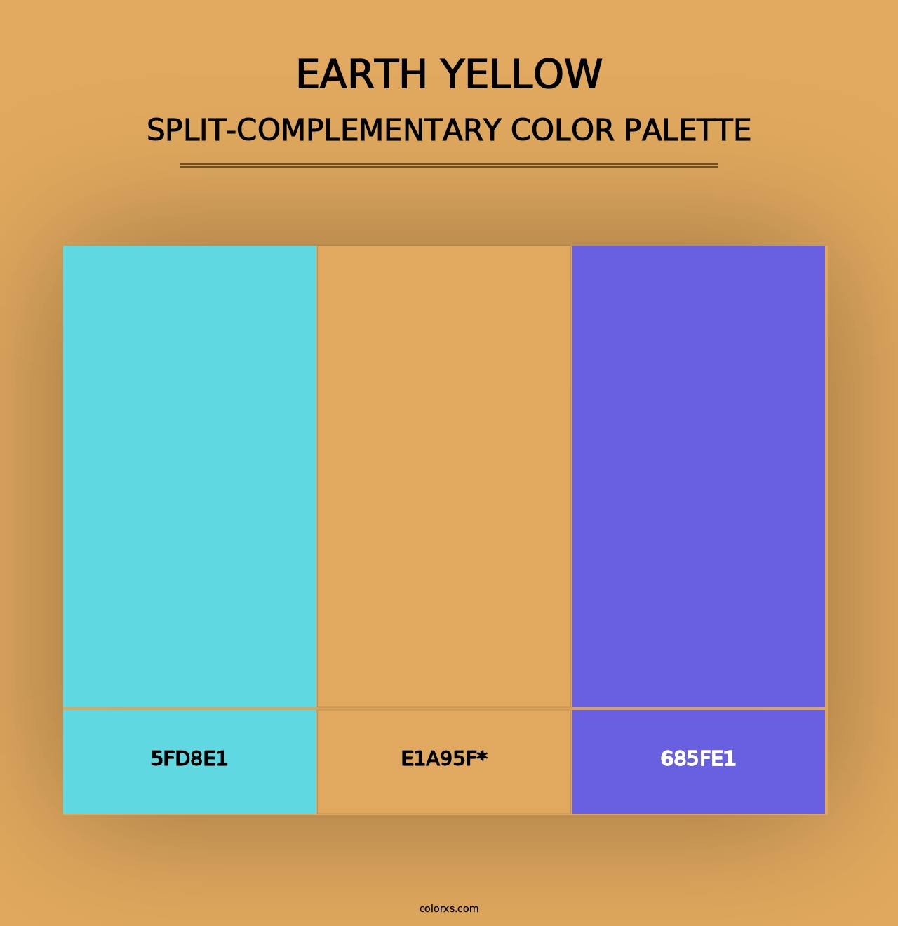 Earth Yellow - Split-Complementary Color Palette