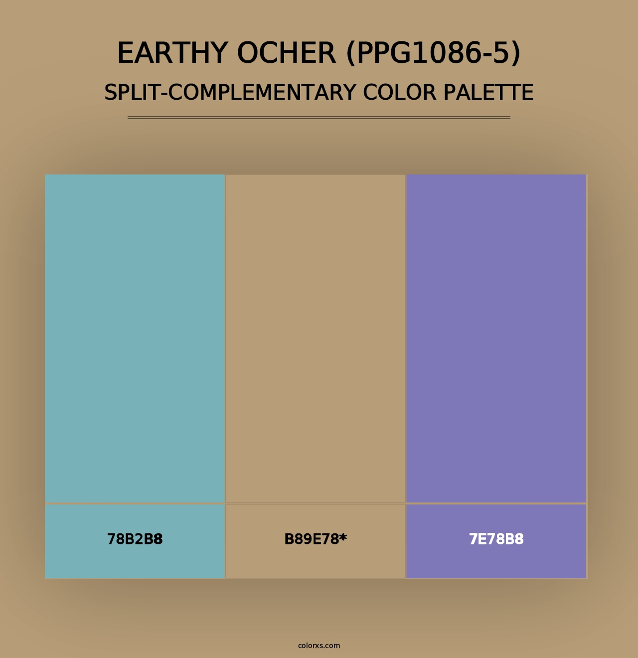 Earthy Ocher (PPG1086-5) - Split-Complementary Color Palette