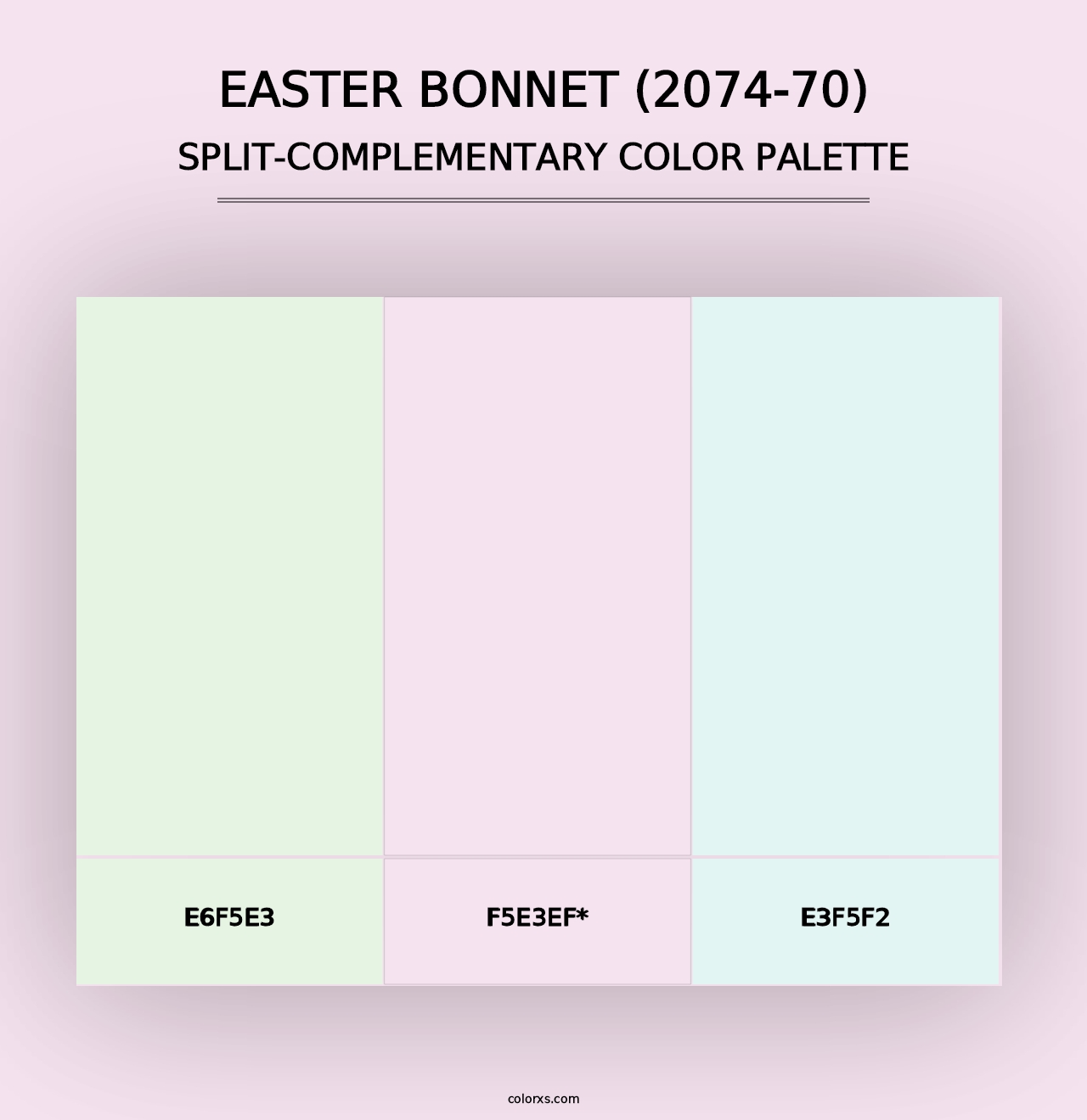 Easter Bonnet (2074-70) - Split-Complementary Color Palette