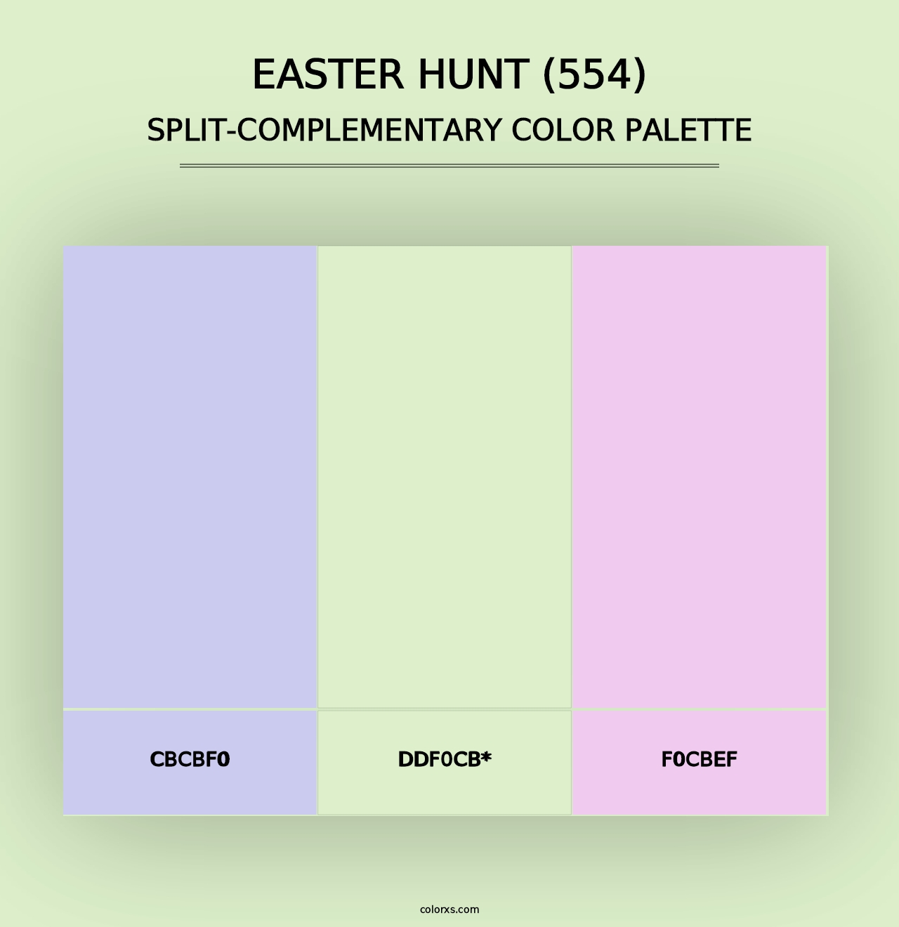 Easter Hunt (554) - Split-Complementary Color Palette