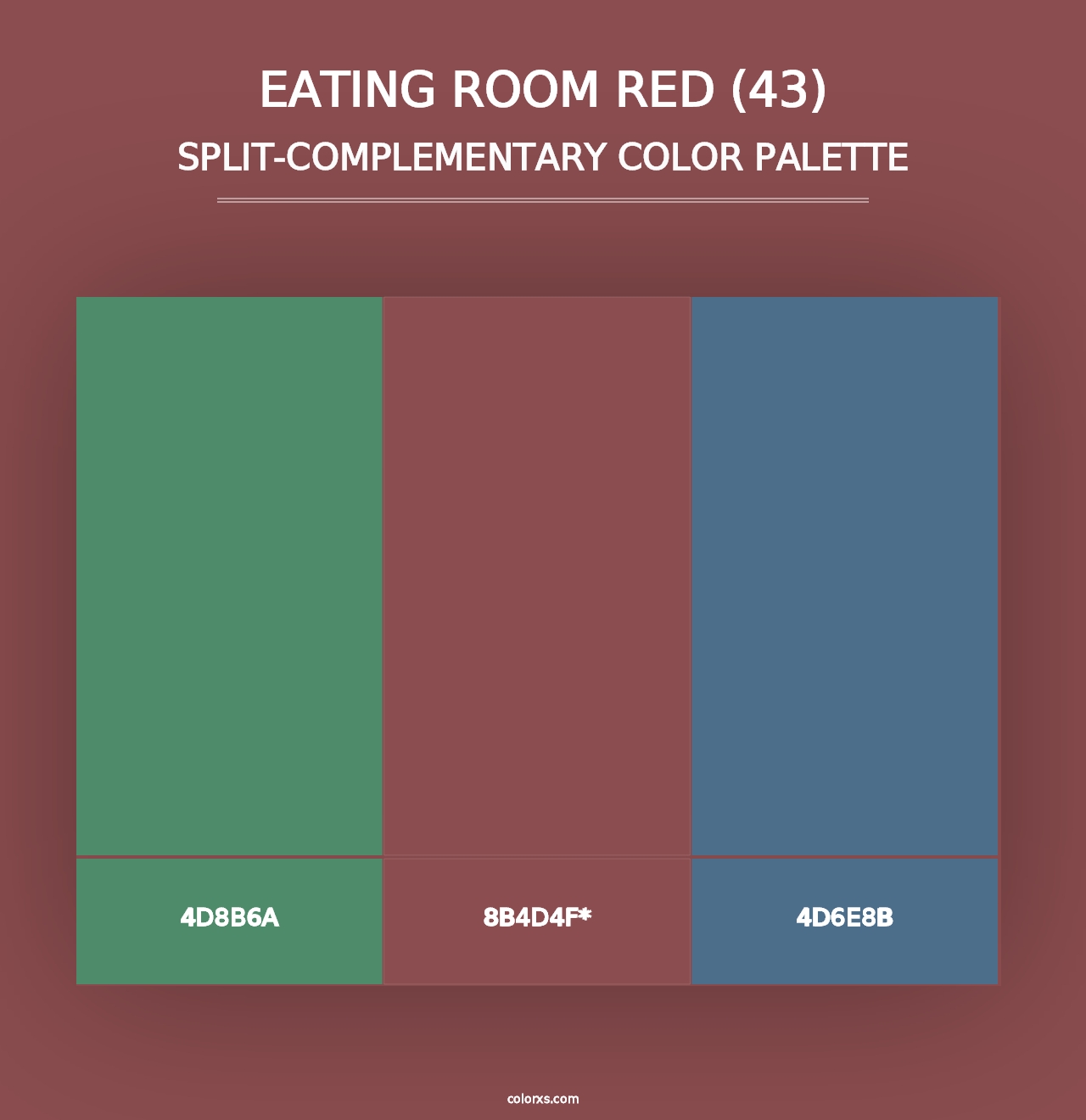 Eating Room Red (43) - Split-Complementary Color Palette