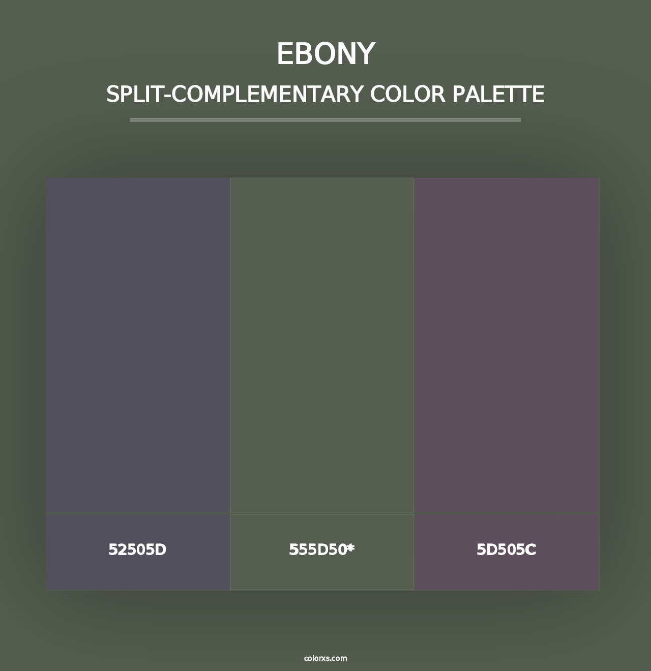 Ebony - Split-Complementary Color Palette