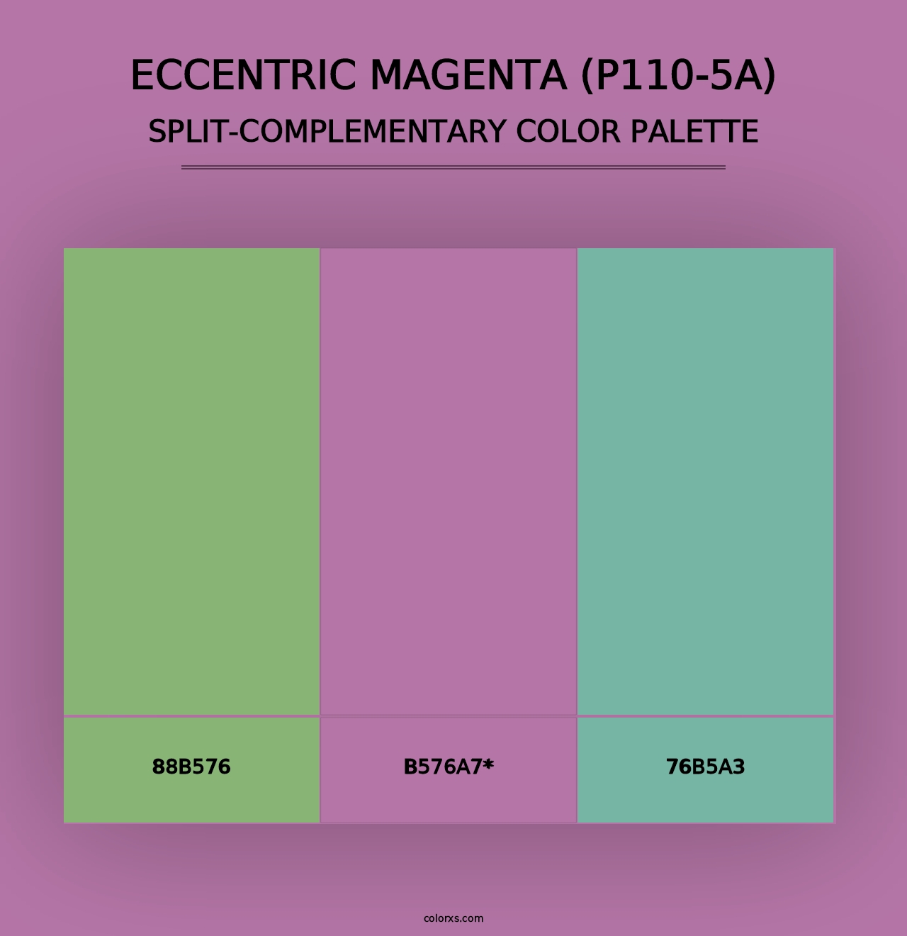 Eccentric Magenta (P110-5A) - Split-Complementary Color Palette