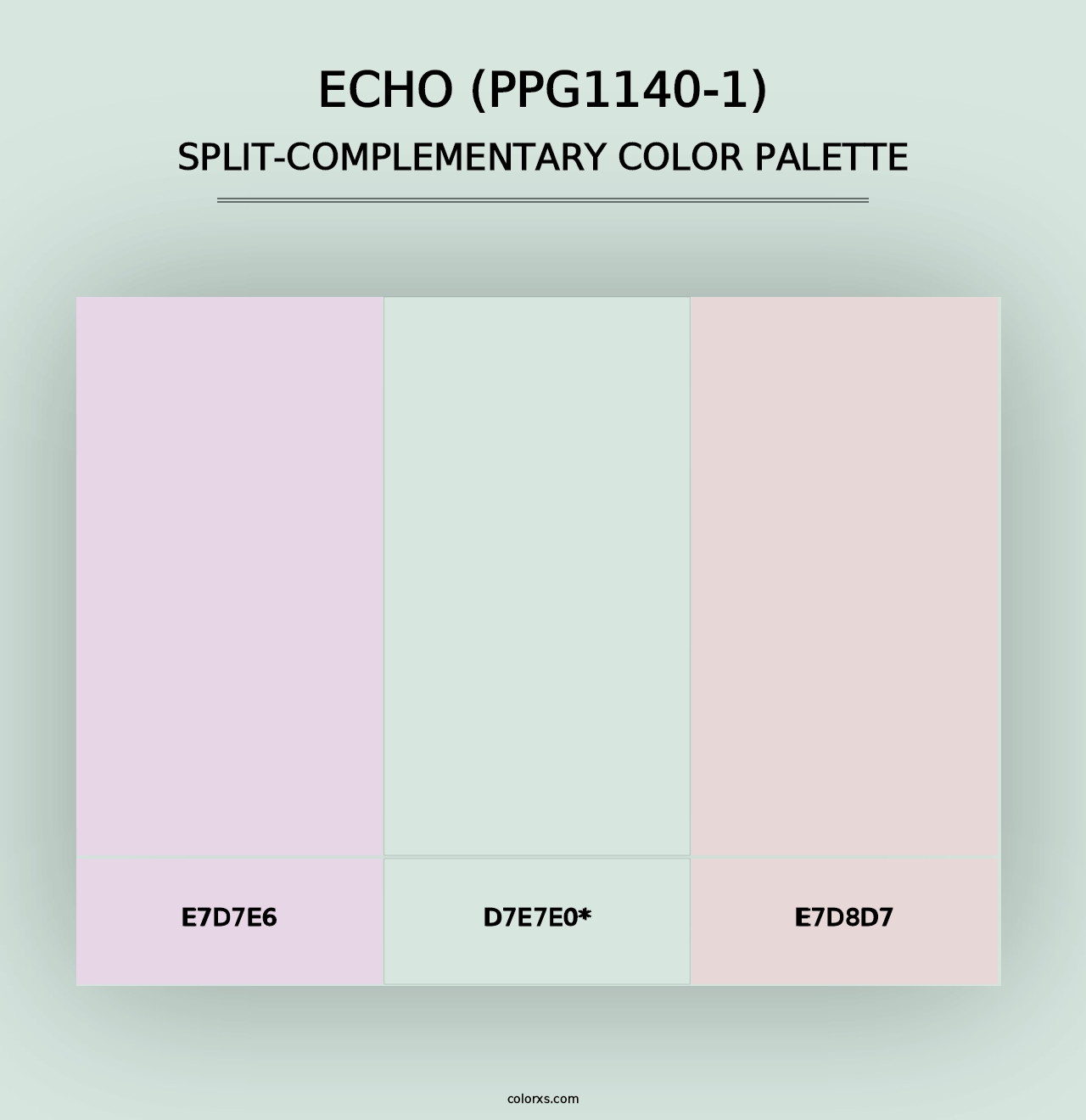 Echo (PPG1140-1) - Split-Complementary Color Palette