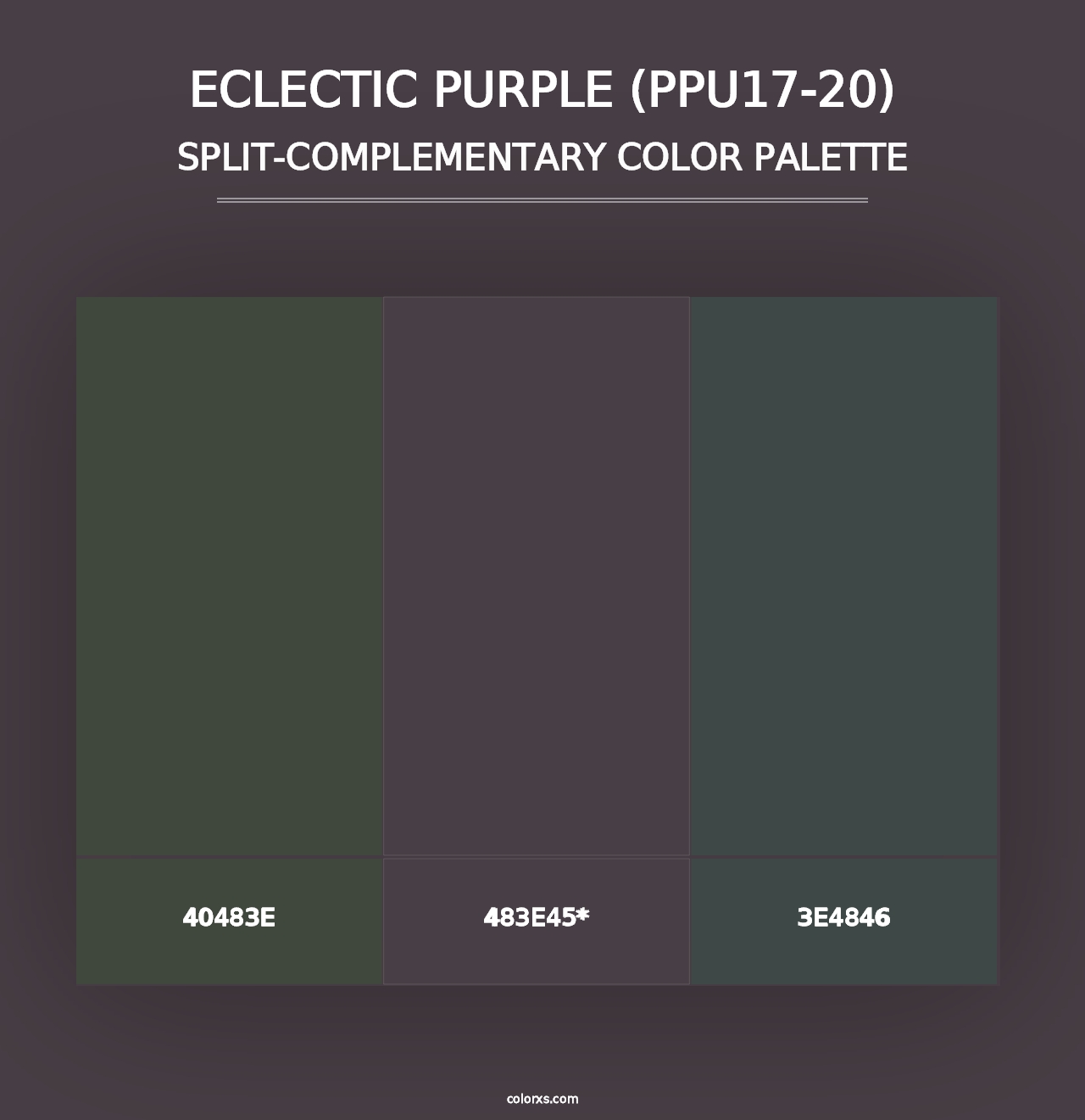 Eclectic Purple (PPU17-20) - Split-Complementary Color Palette