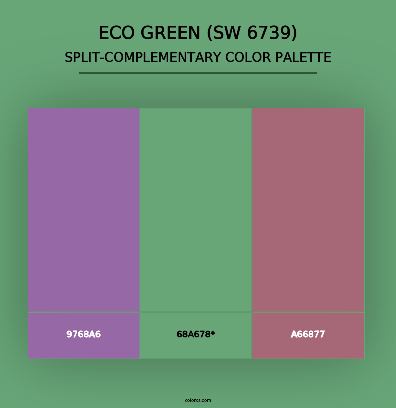 Eco Green (SW 6739) - Split-Complementary Color Palette