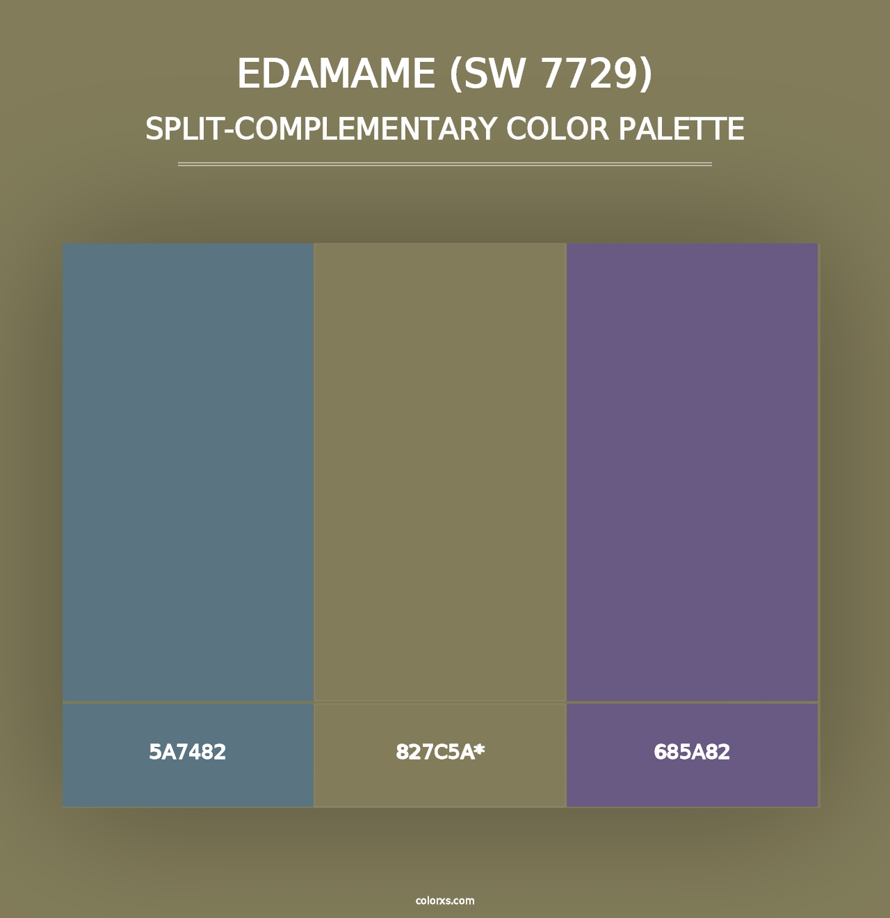 Edamame (SW 7729) - Split-Complementary Color Palette