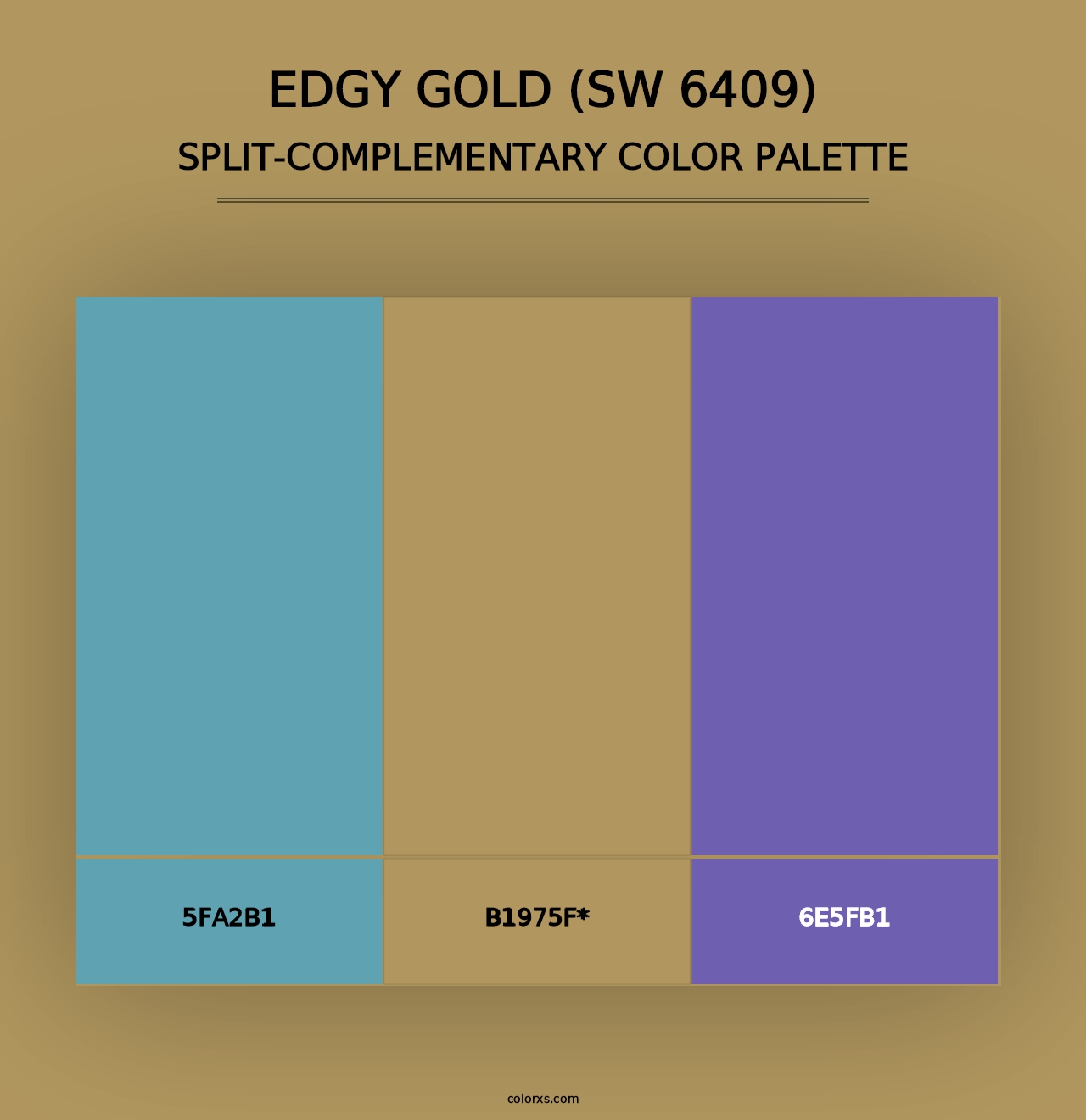 Edgy Gold (SW 6409) - Split-Complementary Color Palette