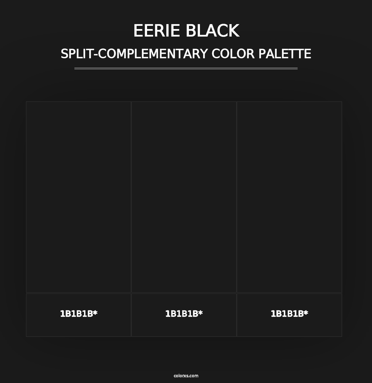 Eerie Black - Split-Complementary Color Palette