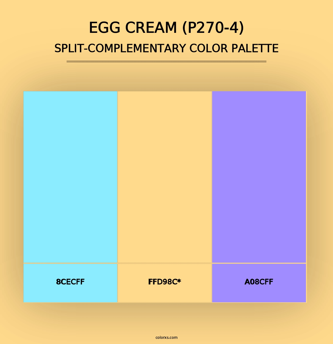 Egg Cream (P270-4) - Split-Complementary Color Palette