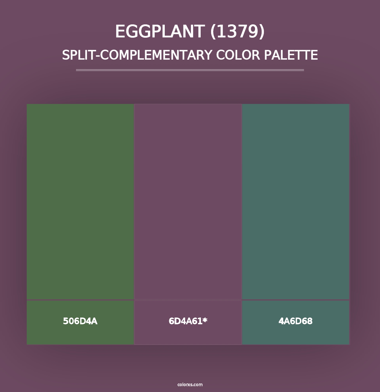 Eggplant (1379) - Split-Complementary Color Palette