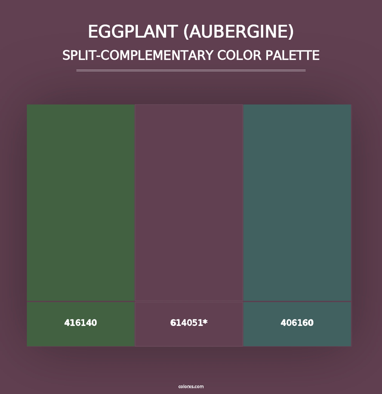 Eggplant (Aubergine) - Split-Complementary Color Palette