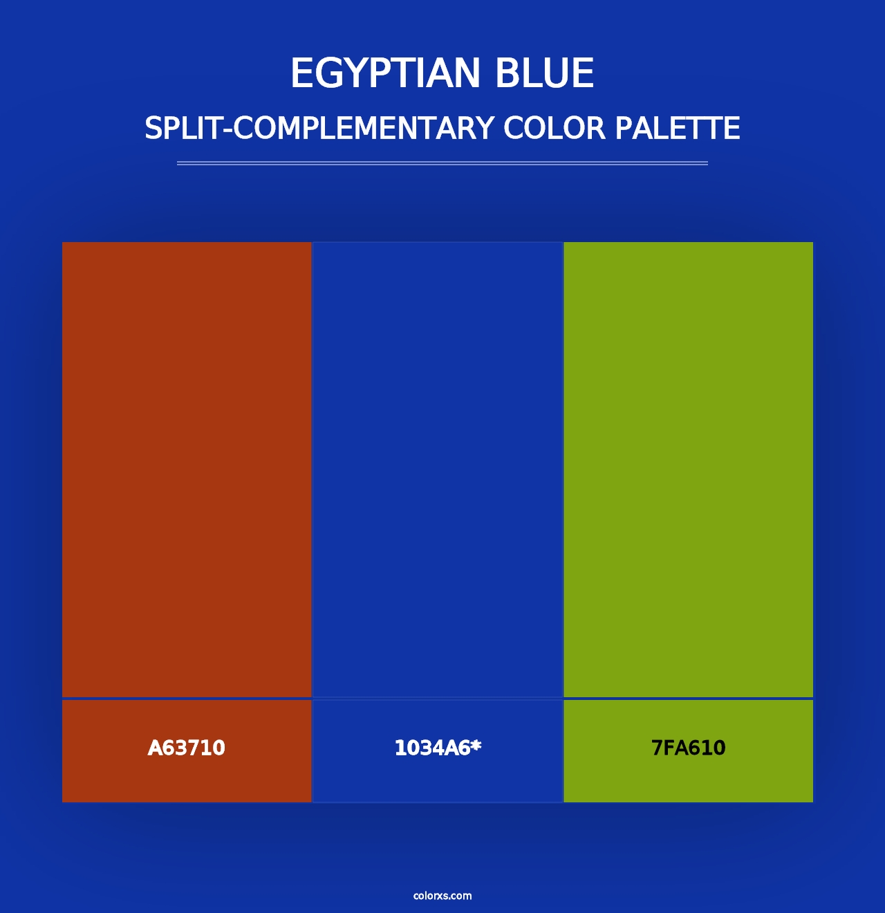 Egyptian blue - Split-Complementary Color Palette