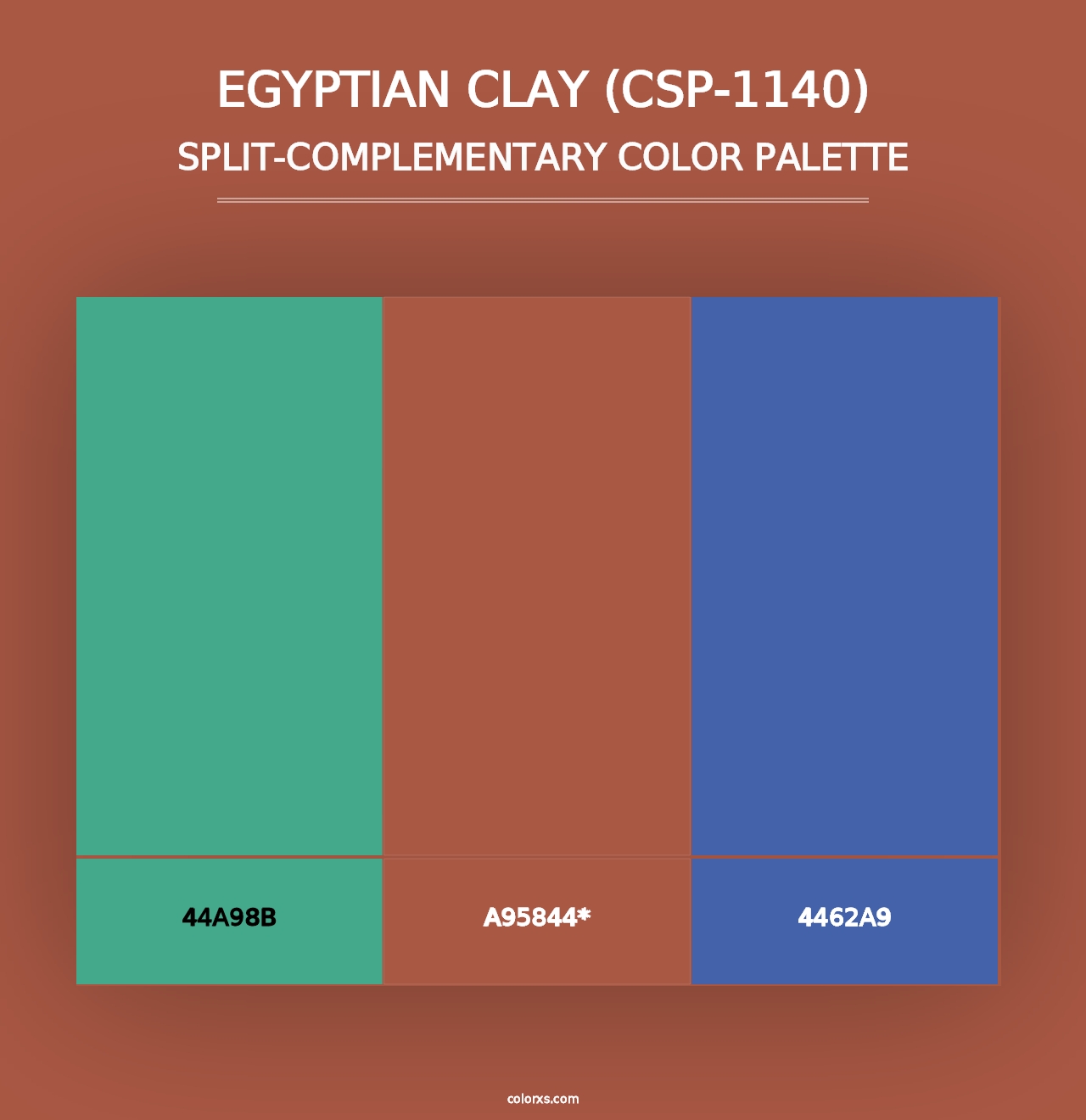 Egyptian Clay (CSP-1140) - Split-Complementary Color Palette