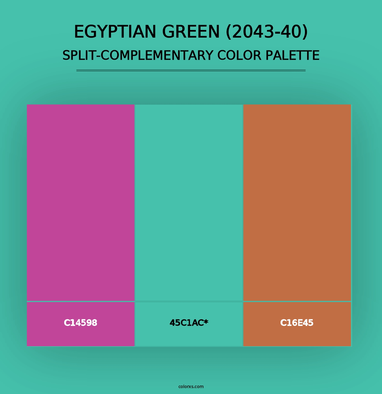 Egyptian Green (2043-40) - Split-Complementary Color Palette