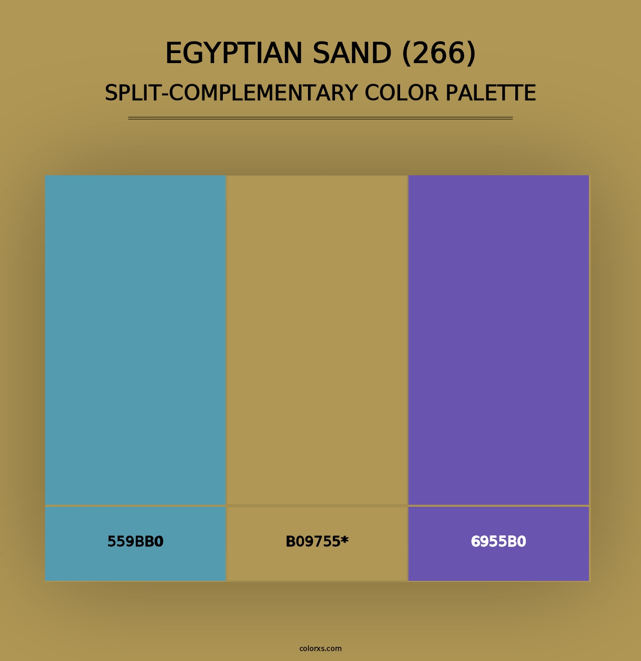 Egyptian Sand (266) - Split-Complementary Color Palette