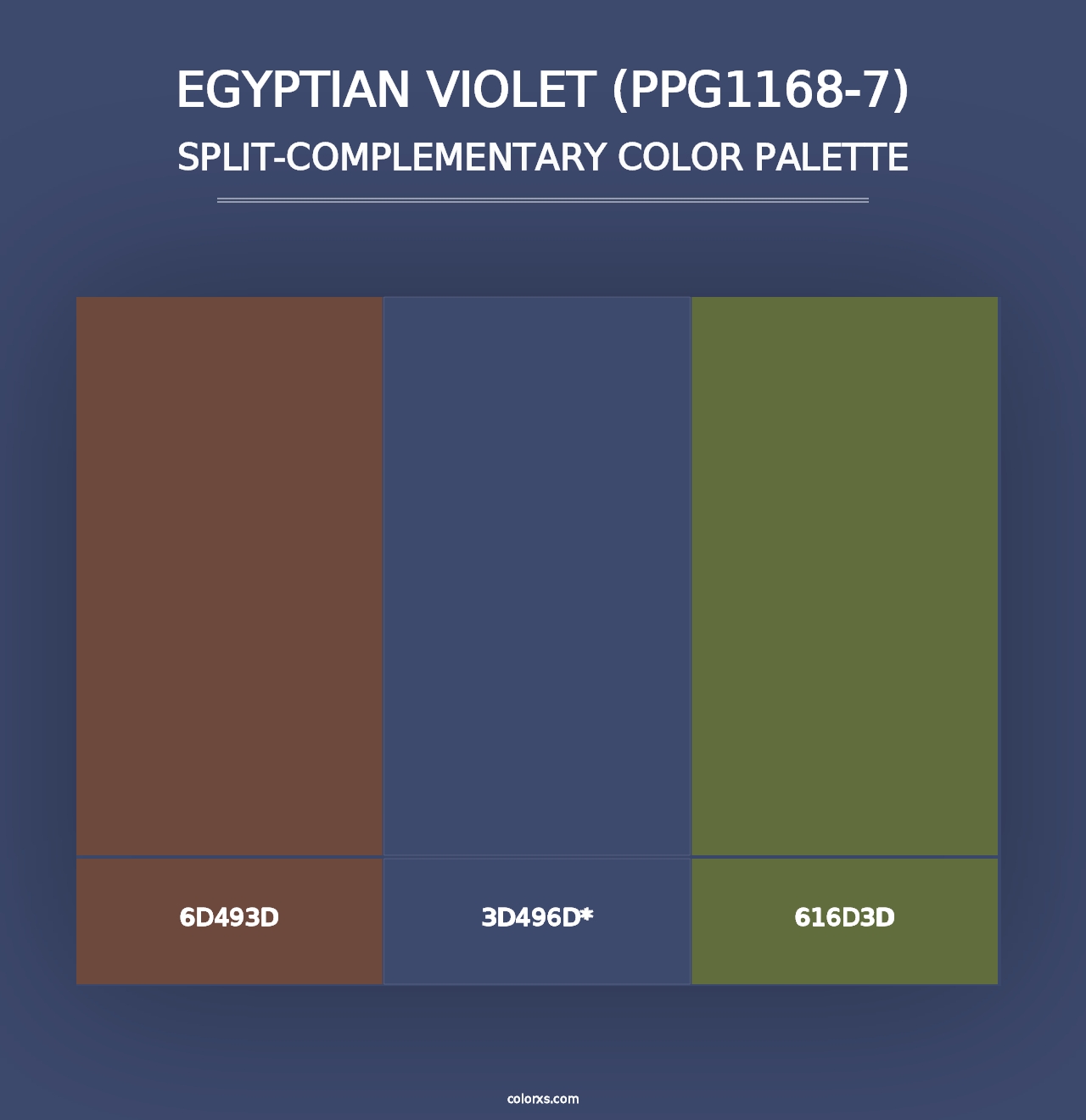 Egyptian Violet (PPG1168-7) - Split-Complementary Color Palette