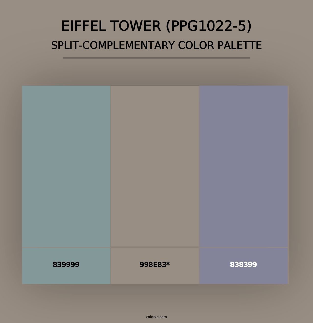 Eiffel Tower (PPG1022-5) - Split-Complementary Color Palette