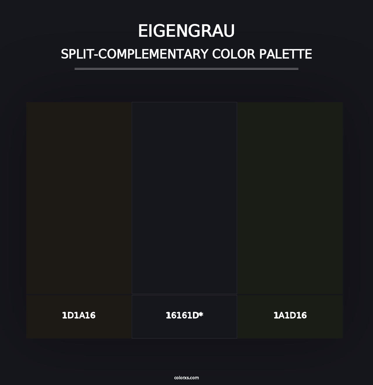 Eigengrau - Split-Complementary Color Palette