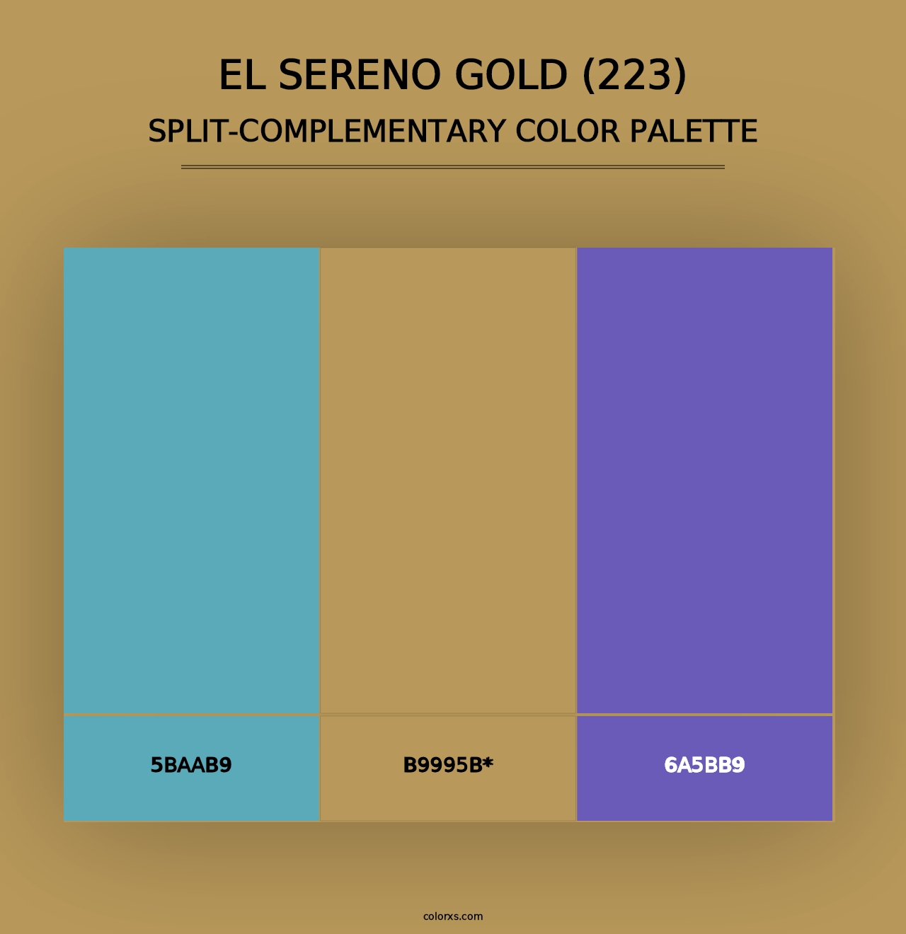 El Sereno Gold (223) - Split-Complementary Color Palette