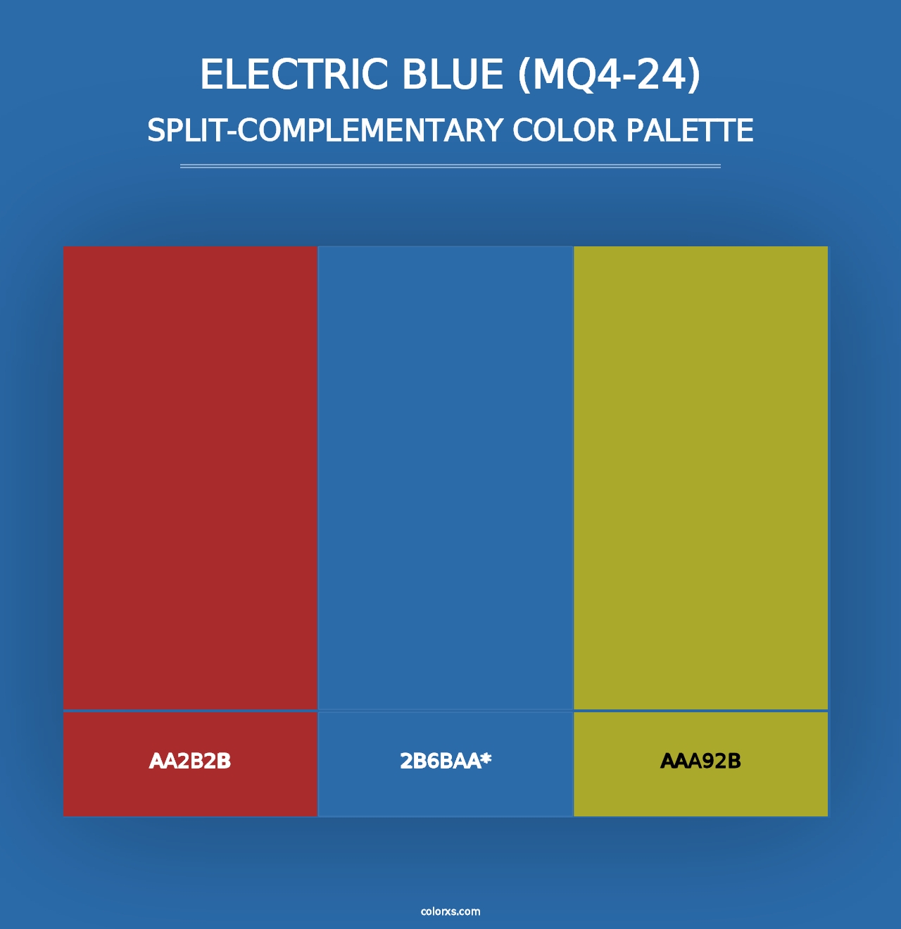 Electric Blue (MQ4-24) - Split-Complementary Color Palette