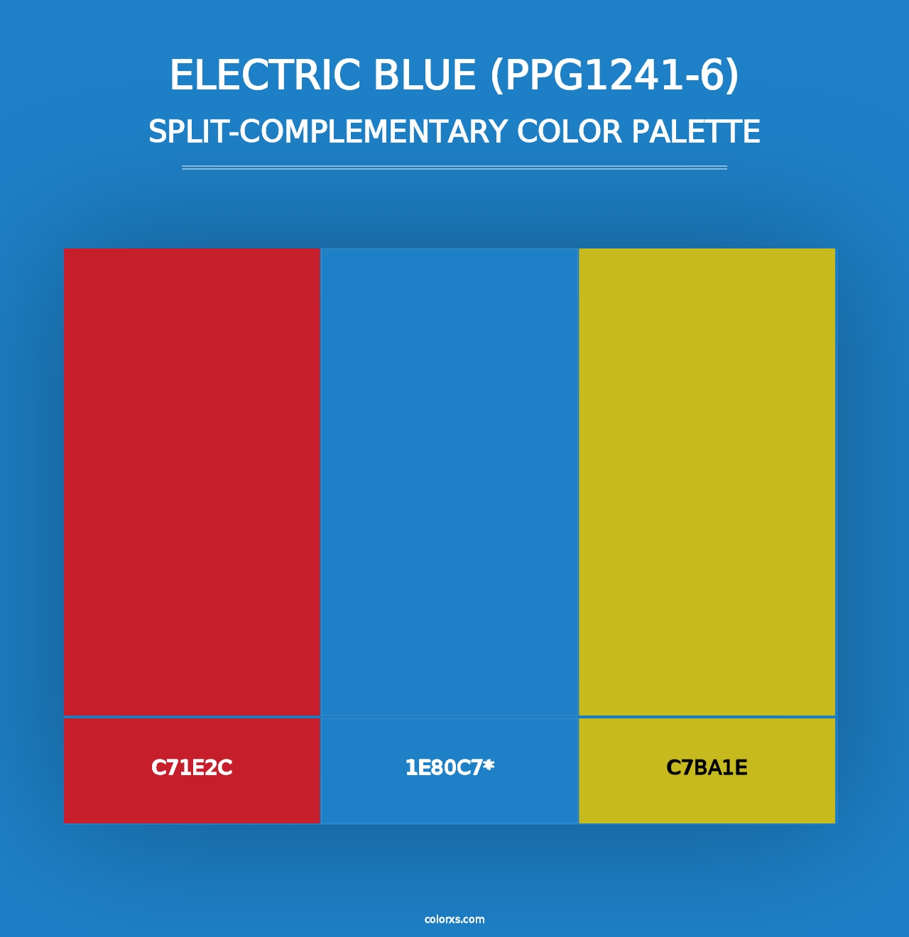 Electric Blue (PPG1241-6) - Split-Complementary Color Palette