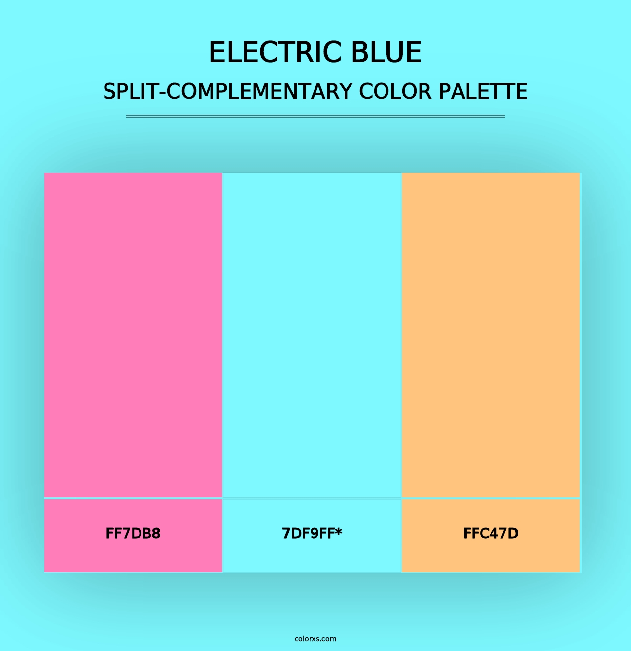 Electric Blue - Split-Complementary Color Palette