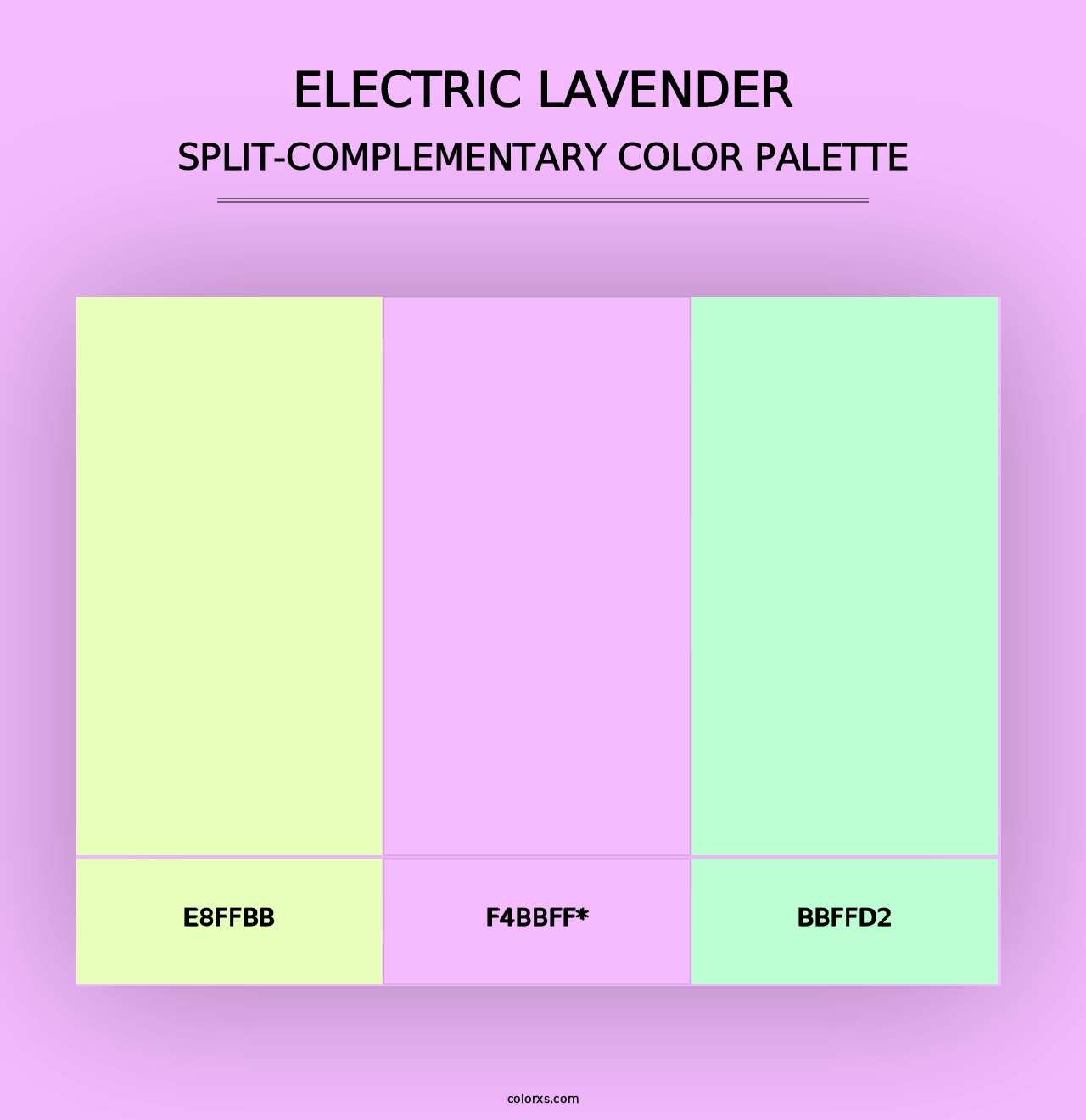 Electric Lavender - Split-Complementary Color Palette