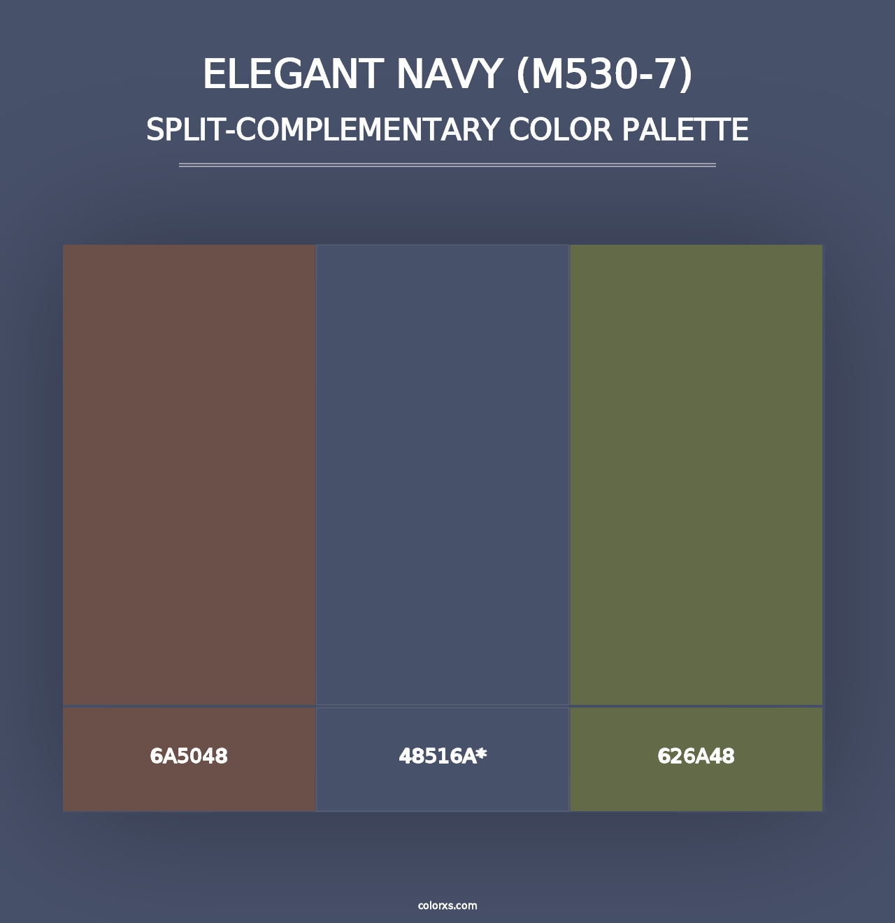 Elegant Navy (M530-7) - Split-Complementary Color Palette