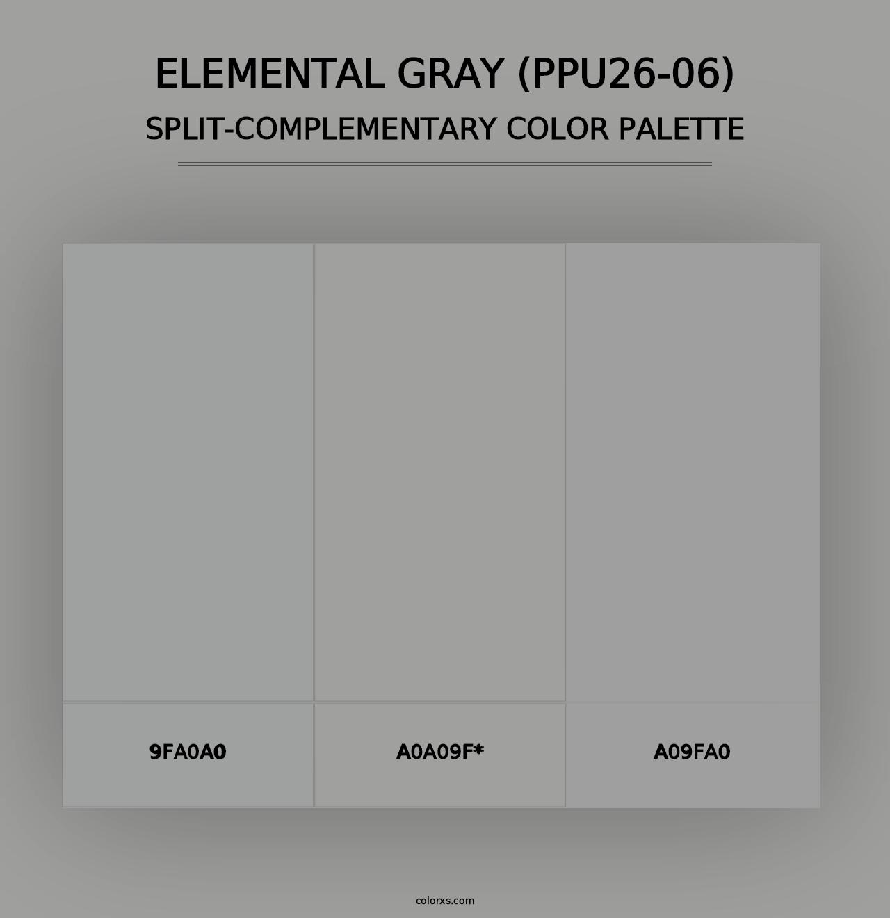 Elemental Gray (PPU26-06) - Split-Complementary Color Palette