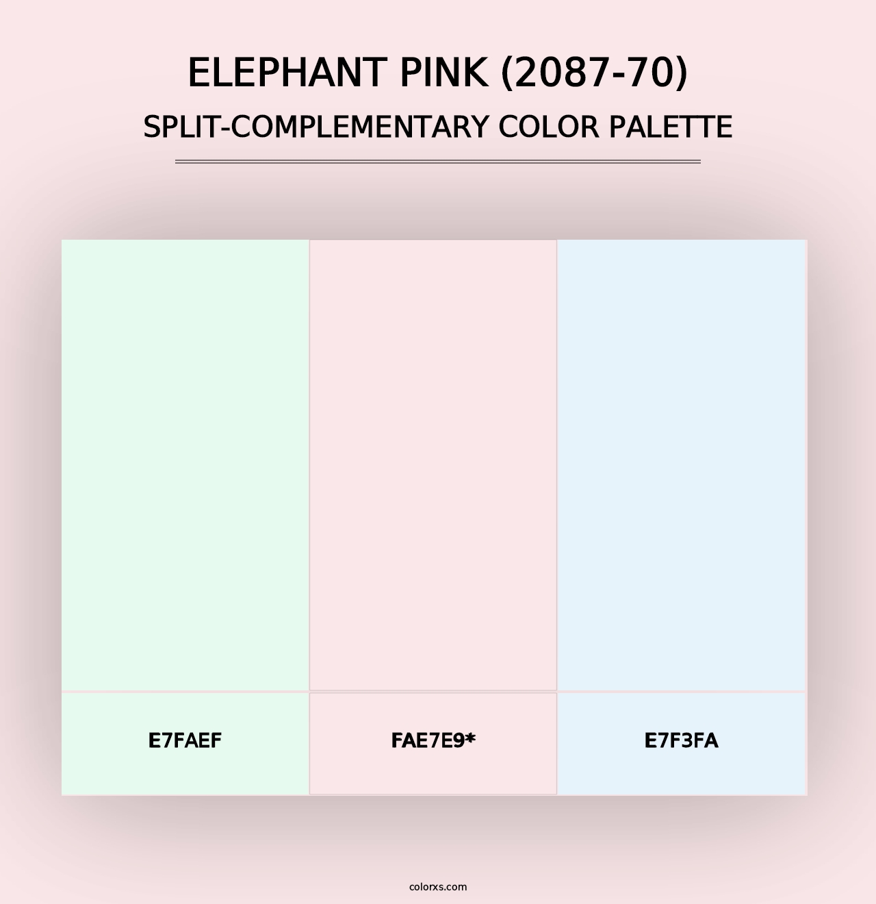 Elephant Pink (2087-70) - Split-Complementary Color Palette