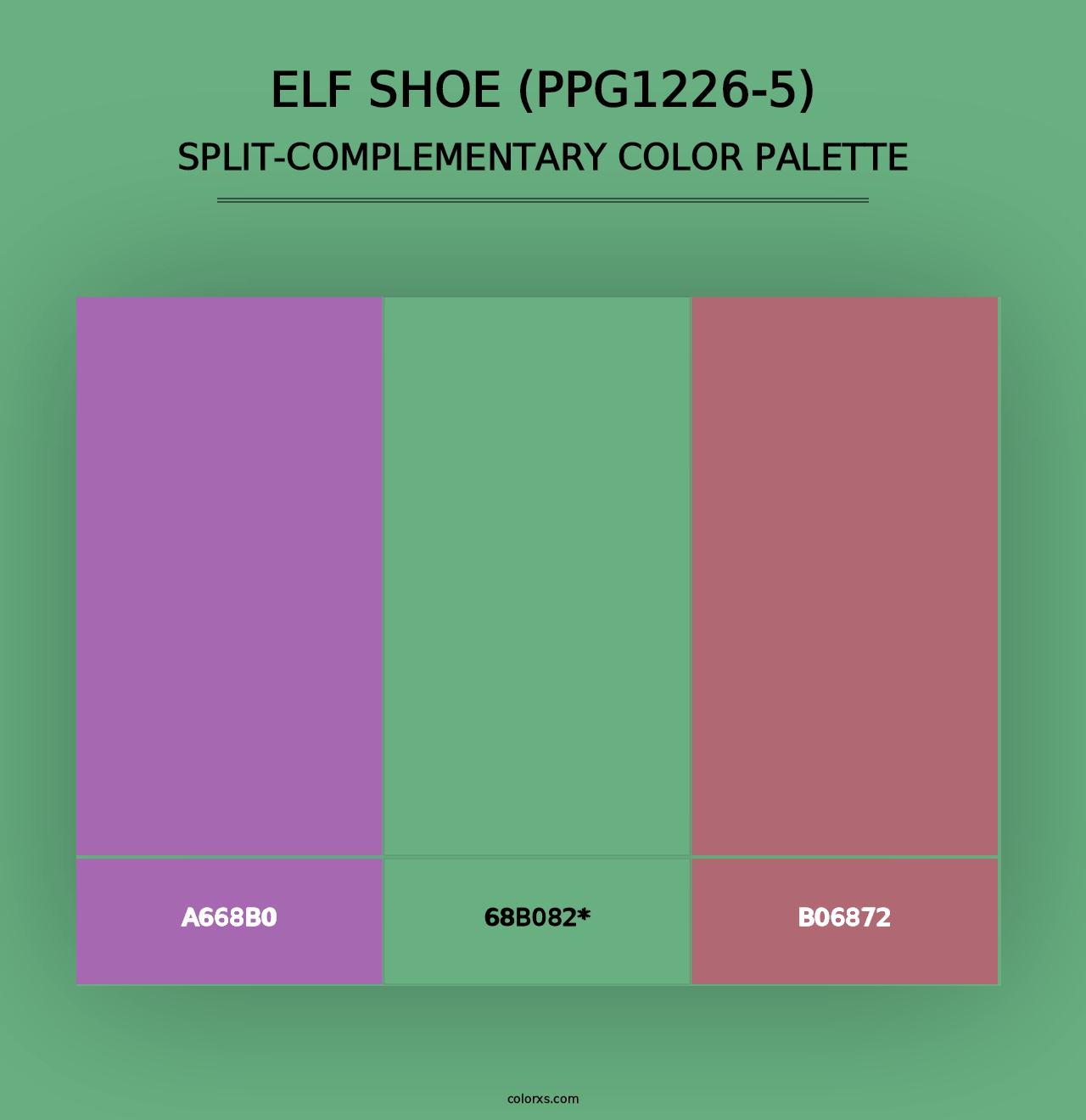 Elf Shoe (PPG1226-5) - Split-Complementary Color Palette