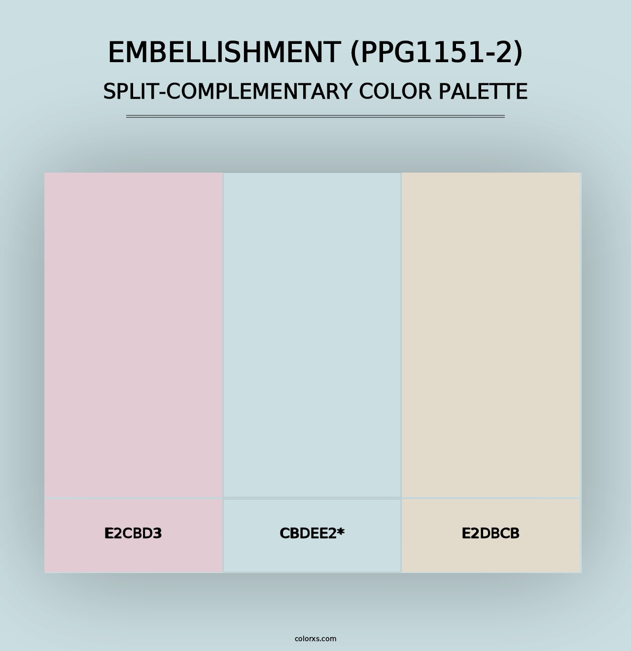 Embellishment (PPG1151-2) - Split-Complementary Color Palette