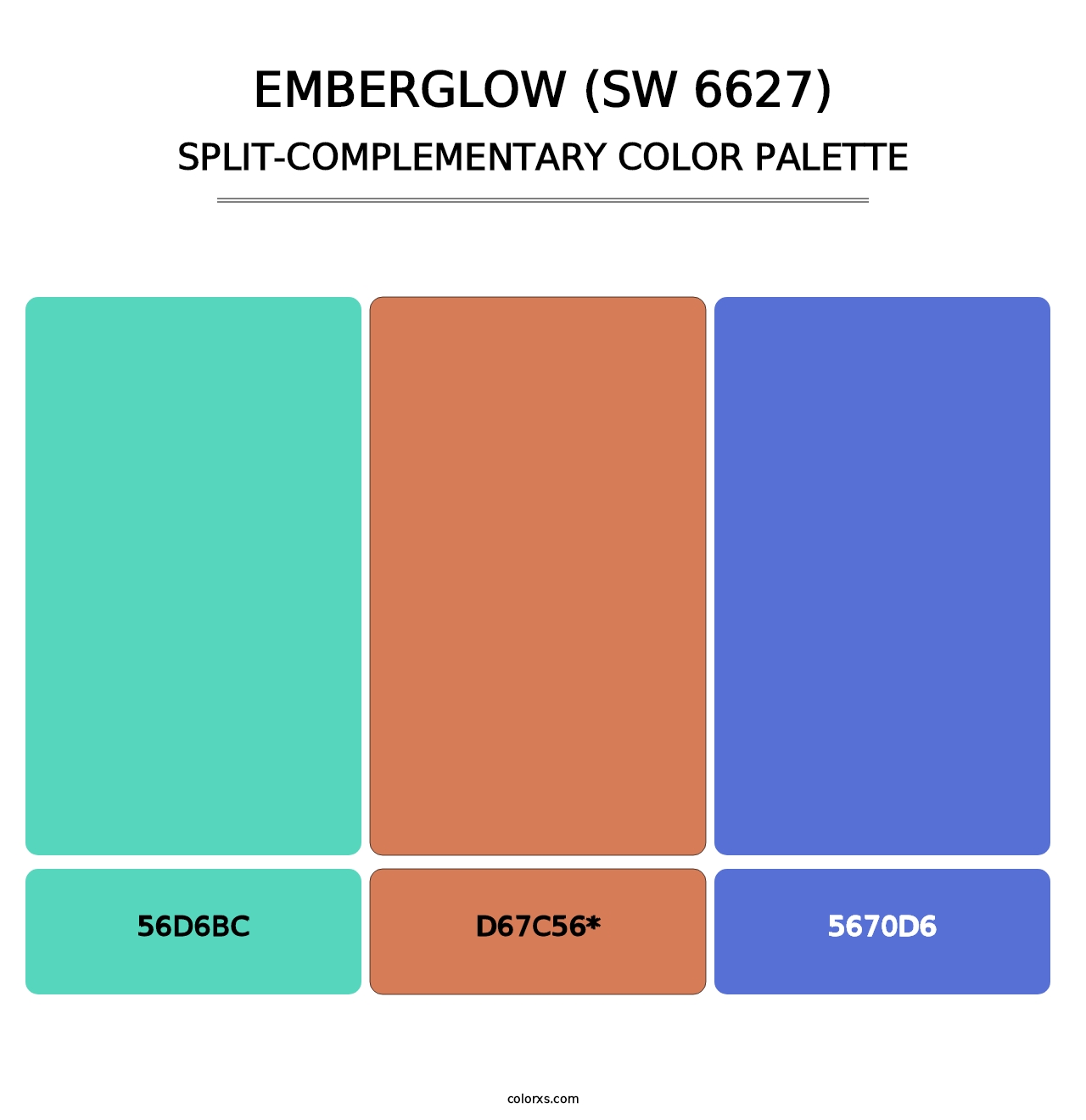 Emberglow (SW 6627) - Split-Complementary Color Palette