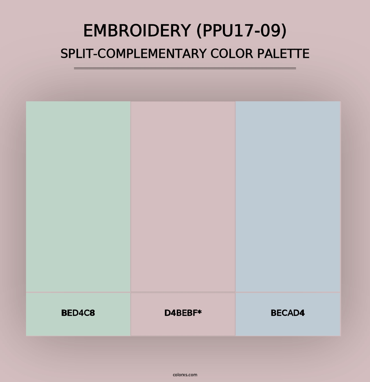 Embroidery (PPU17-09) - Split-Complementary Color Palette