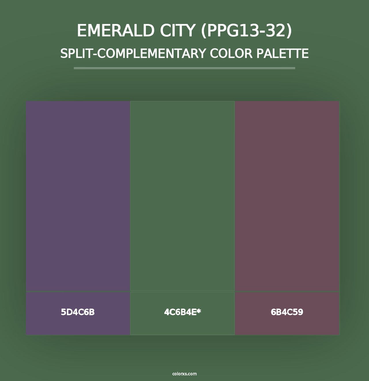 Emerald City (PPG13-32) - Split-Complementary Color Palette